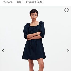 Madewell women’s square-neck puff sleeve mini dress sz6